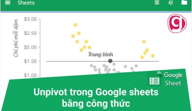 Cách thực hiện Unpivot trong Google sheets bằng công thức